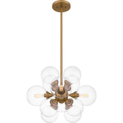 Quoizel GLI2820BWS Glinda Four Light Pendant, Brushed Weathered Brass Alternate Image 2.jpg