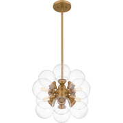 Quoizel GLI2820BWS Glinda Four Light Pendant, Brushed Weathered Brass Alternate Image 3.jpg