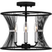 Quoizel LEI1714MBK Leiland Four Light Semi Flush Mount, Matte Black Alternate Image 2.jpg