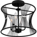 Quoizel LEI1714MBK Leiland Four Light Semi Flush Mount, Matte Black Alternate Image 3.jpg