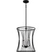 Quoizel LEI2816MBK Leiland Four Light Pendant, Matte Black Alternate Image.jpg