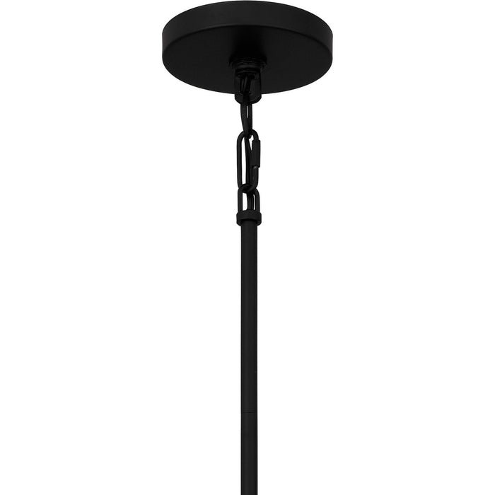 Quoizel LEI2816MBK Leiland Four Light Pendant, Matte Black Alternate Image.jpg