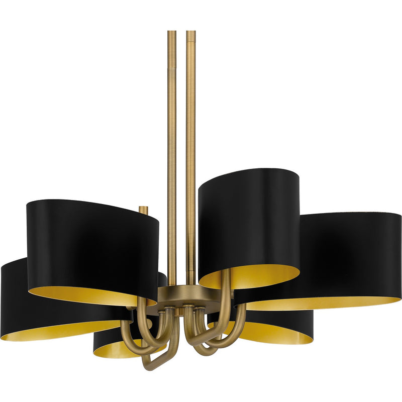 Quoizel MAD641AB Madden Six Light Linear Chandelier, Aged Brass Alternate Image 4.jpg