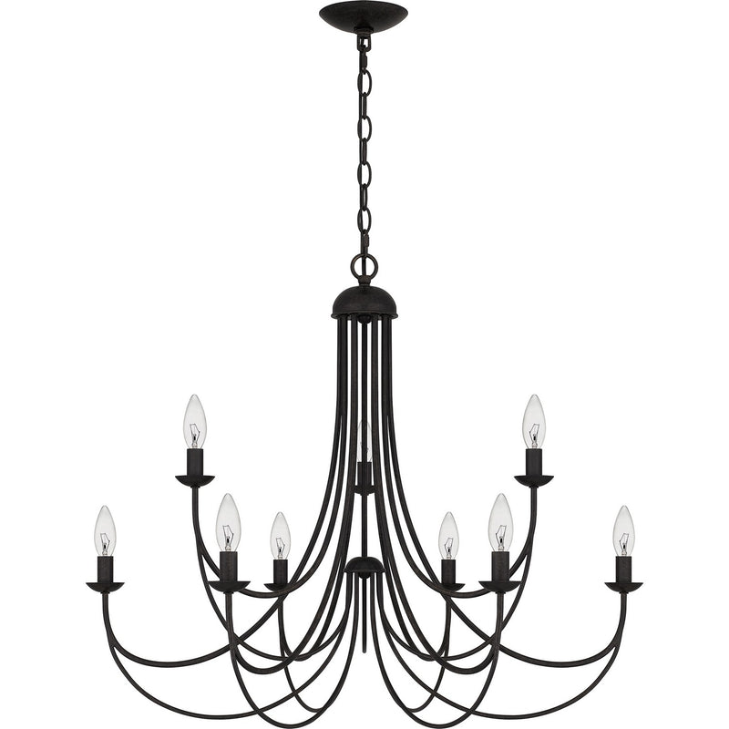 Quoizel MRN5030IB Mirren Nine Light Chandelier, Imperial Bronze Alternate Image.jpg