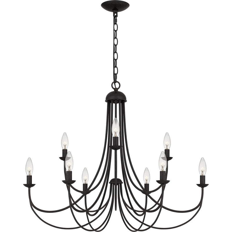 Quoizel MRN5030IB Mirren Nine Light Chandelier, Imperial Bronze Alternate Image 2.jpg