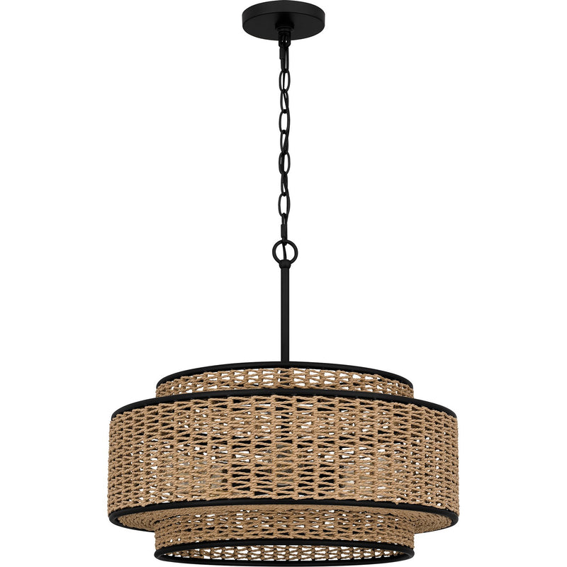 Quoizel QP6161MBK Teton Five Light Pendant, Matte Black Alternate Image.jpg