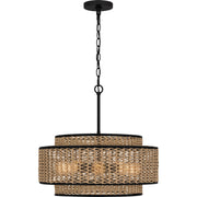 Quoizel QP6161MBK Teton Five Light Pendant, Matte Black Alternate Image 2.jpg