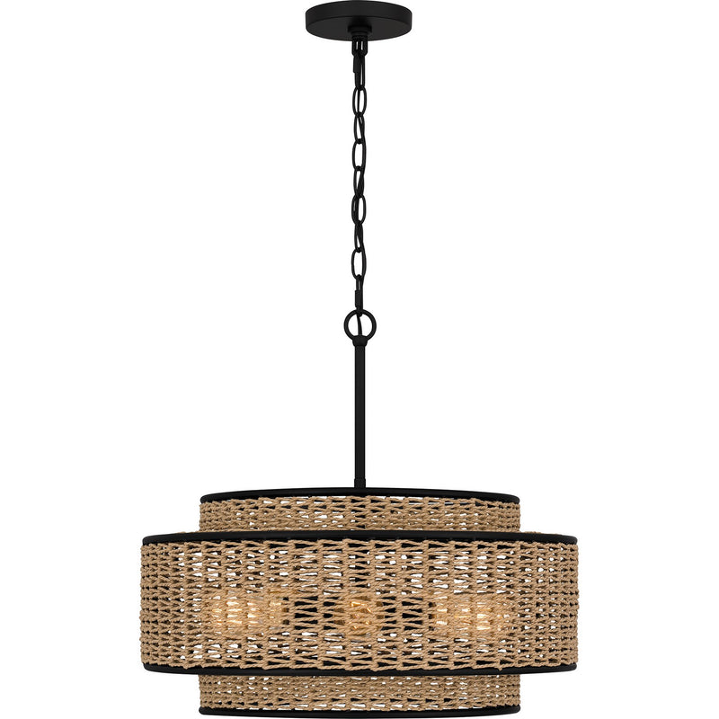 Quoizel QP6161MBK Teton Five Light Pendant, Matte Black Alternate Image 2.jpg