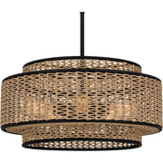 Quoizel QP6161MBK Teton Five Light Pendant, Matte Black Alternate Image 4.jpg