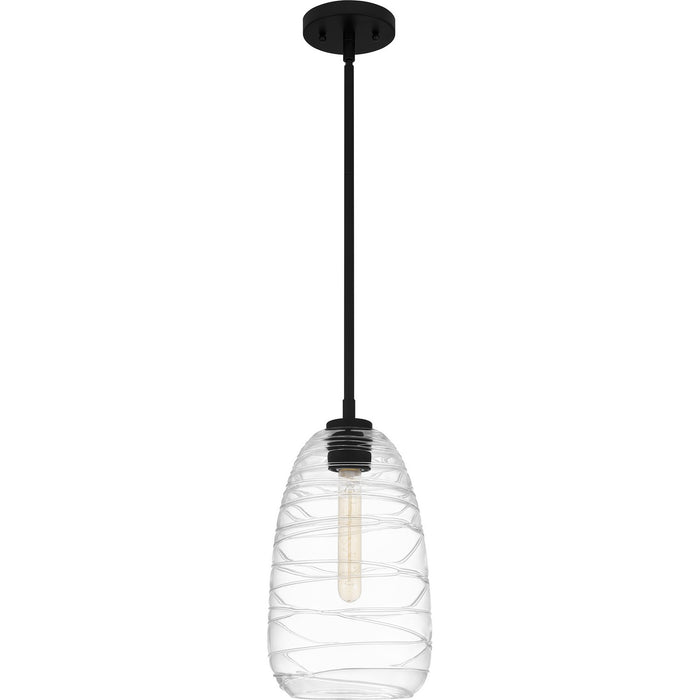 Quoizel QPP6165MBK Asher One Light Mini Pendant, Matte Black Alternate Image.jpg