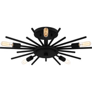 Quoizel QSF6158MBK Mesquite Five Light Semi Flush Mount, Matte Black Alternate Image 2.jpg