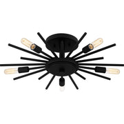 Quoizel QSF6158MBK Mesquite Five Light Semi Flush Mount, Matte Black Alternate Image 3.jpg