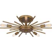 Quoizel QSF6158WS Mesquite Five Light Semi Flush Mount, Weathered Brass Alternate Image 2.jpg