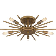 Quoizel QSF6158WS Mesquite Five Light Semi Flush Mount, Weathered Brass Alternate Image 3.jpg
