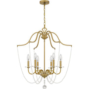 Quoizel SDY5028AB Sunday Six Light Chandelier, Aged Brass Alternate Image.jpg