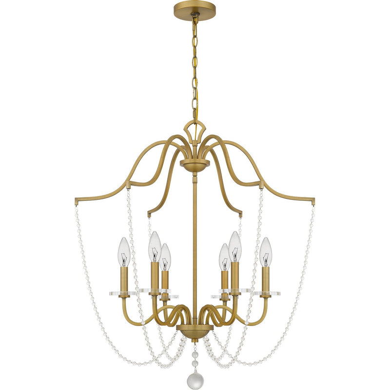 Quoizel SDY5028AB Sunday Six Light Chandelier, Aged Brass Alternate Image.jpg