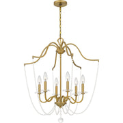 Quoizel SDY5028AB Sunday Six Light Chandelier, Aged Brass Alternate Image 2.jpg