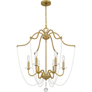 Quoizel SDY5028AB Sunday Six Light Chandelier, Aged Brass Alternate Image 3.jpg