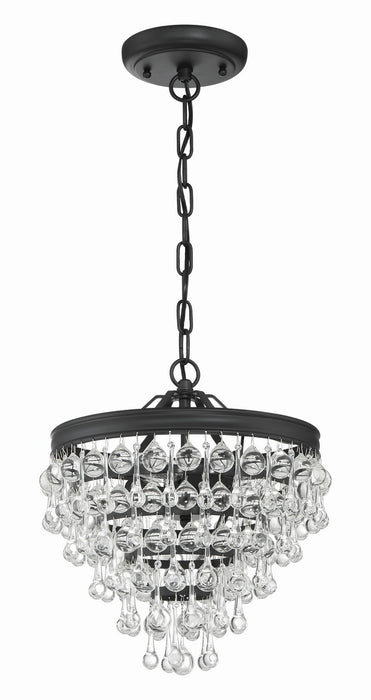 Crystorama 130-MK Calypso Three Light Mini Chandelier Matte Black Alternate Image.jpg