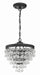 Crystorama 130-MK Calypso Three Light Mini Chandelier Matte Black Alternate Image.jpg