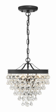 Crystorama 130-MK Calypso Three Light Mini Chandelier Matte Black Alternate Image 2.jpg