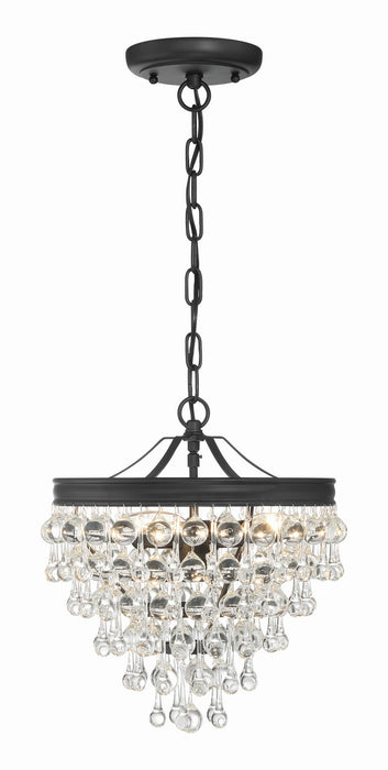 Crystorama 130-MK Calypso Three Light Mini Chandelier Matte Black Alternate Image 2.jpg