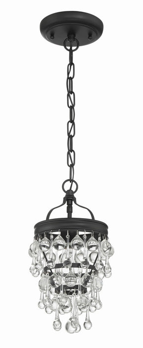 Crystorama 131-MK Calypso One Light Mini Chandelier Matte Black Alternate Image.jpg