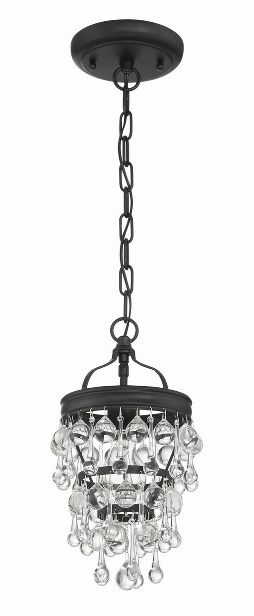Crystorama 131-MK Calypso One Light Mini Chandelier Matte Black Alternate Image.jpg
