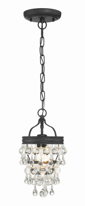 Crystorama 131-MK Calypso One Light Mini Chandelier Matte Black Alternate Image 2.jpg