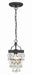 Crystorama 131-MK Calypso One Light Mini Chandelier Matte Black Alternate Image 2.jpg