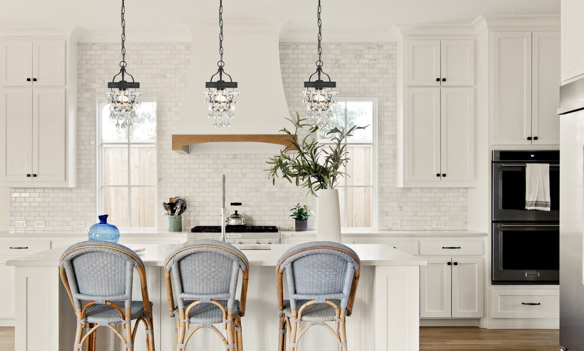 Crystorama 131-MK Calypso One Light Mini Chandelier Matte Black Alternate Image 4.jpg