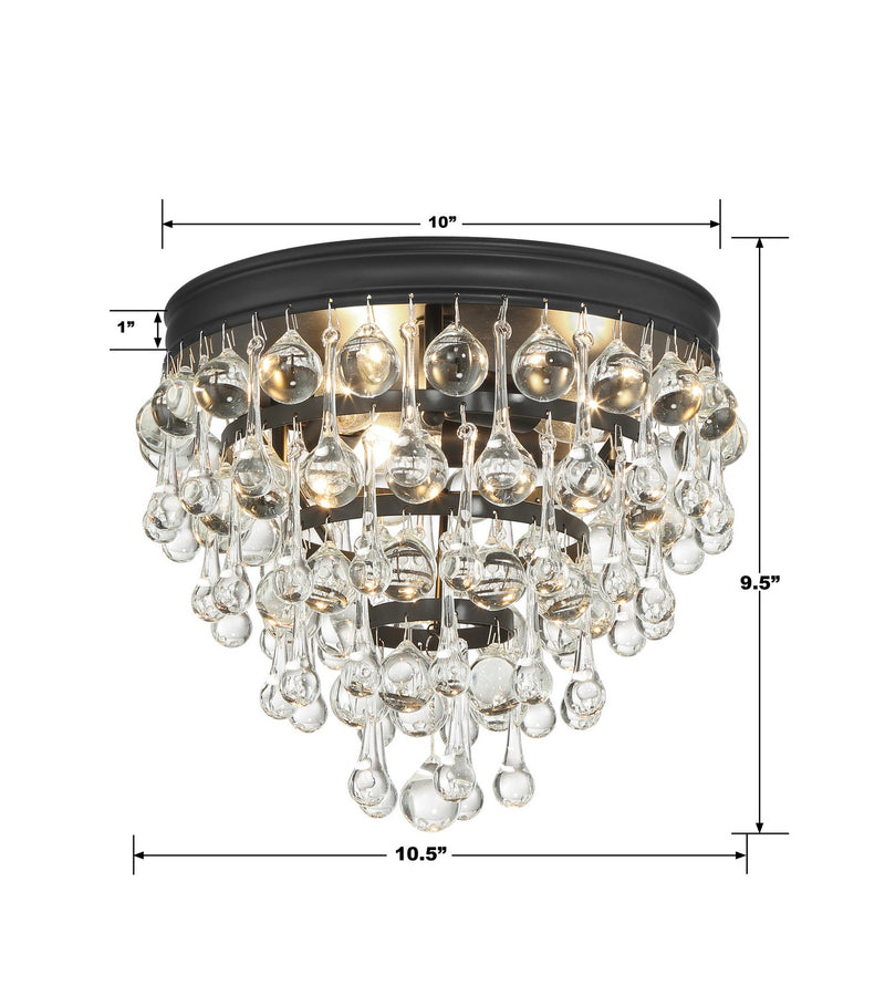 Crystorama 135-MK Calypso Three Light Flush Mount Matte Black Alternate Image 4.jpg