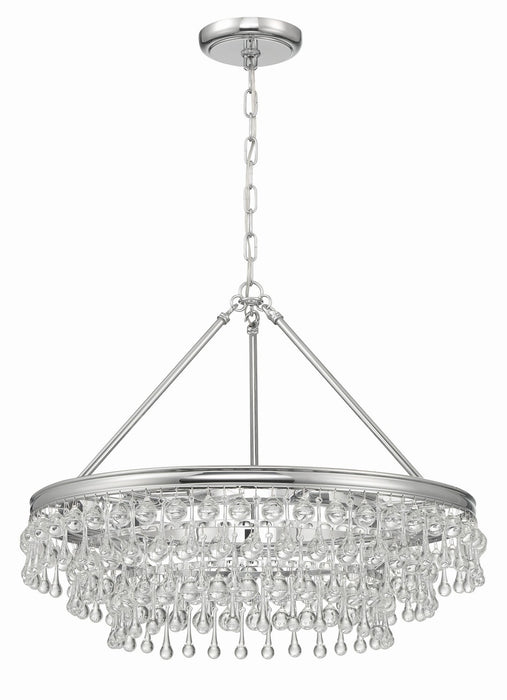 Crystorama 237-CH Calypso Six Light Chandelier Polished Chrome Alternate Image.jpg