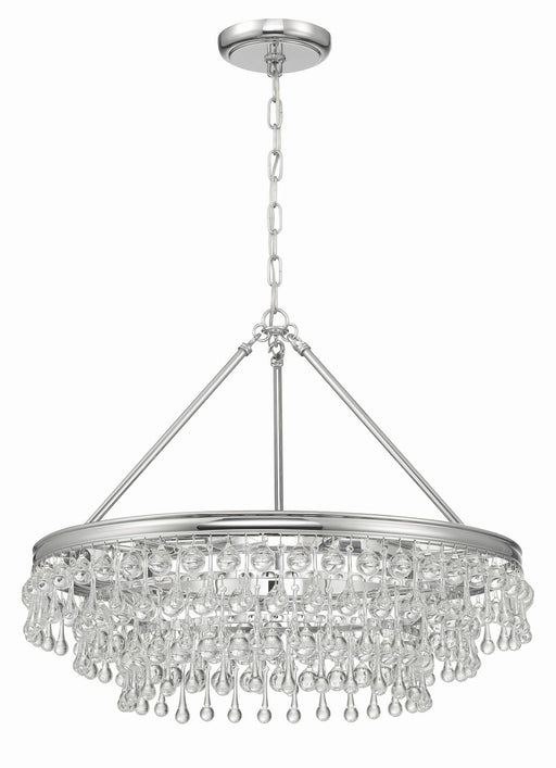 Crystorama 237-CH Calypso Six Light Chandelier Polished Chrome Alternate Image.jpg