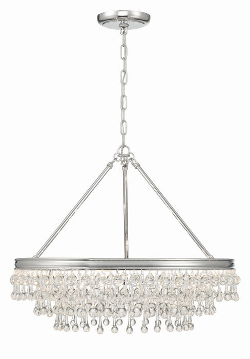 Crystorama 237-CH Calypso Six Light Chandelier Polished Chrome Alternate Image 2.jpg