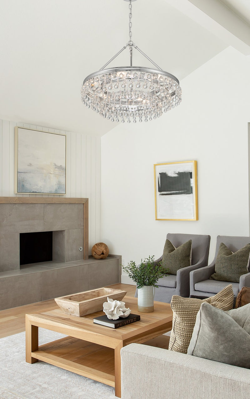 Crystorama 237-CH Calypso Six Light Chandelier Polished Chrome Alternate Image 4.jpg