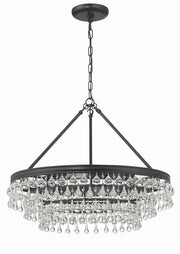 Crystorama 237-MK Calypso Six Light Chandelier Matte Black Alternate Image.jpg