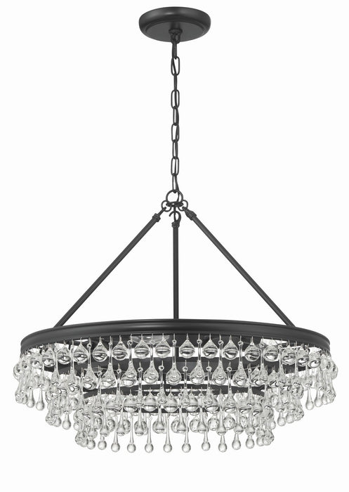 Crystorama 237-MK Calypso Six Light Chandelier Matte Black Alternate Image.jpg