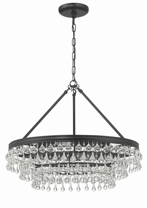 Crystorama 237-MK Calypso Six Light Chandelier Matte Black Alternate Image.jpg