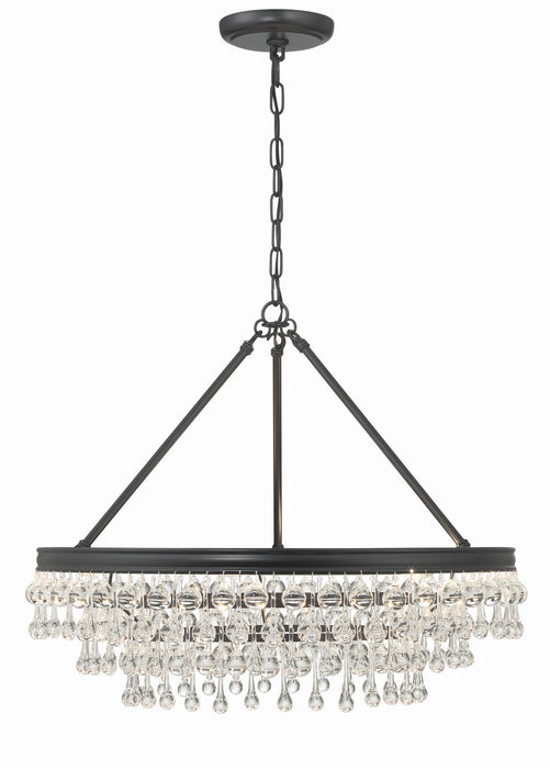 Crystorama 237-MK Calypso Six Light Chandelier Matte Black Alternate Image 2.jpg