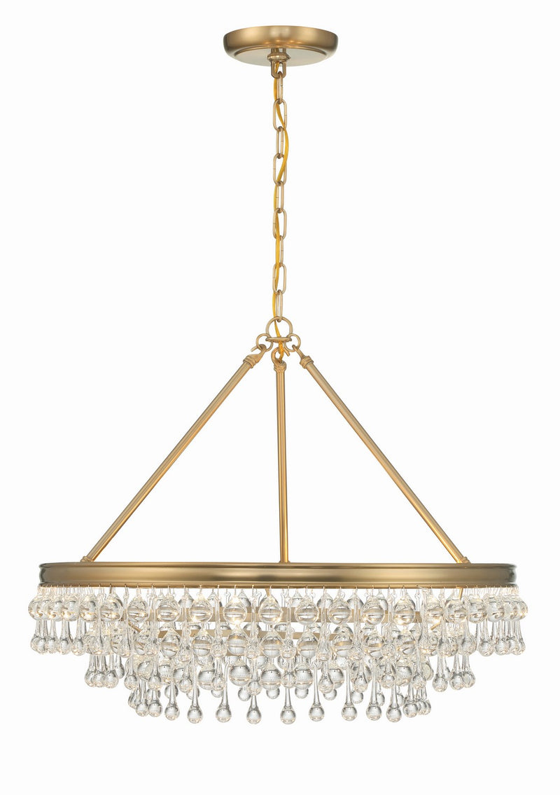 Crystorama 237-VG Calypso Six Light Chandelier Vibrant Gold Alternate Image 2.jpg