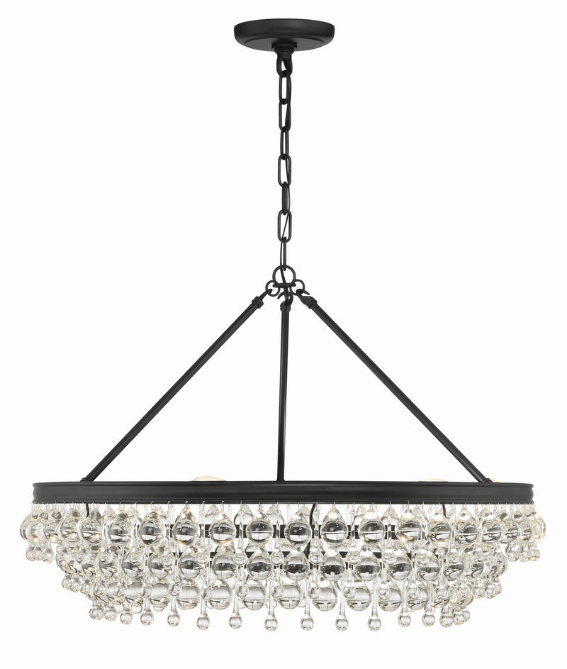 Crystorama 275-MK Calypso Six Light Chandelier Matte Black Alternate Image 2.jpg