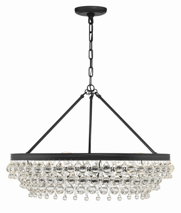 Crystorama 275-MK Calypso Six Light Chandelier Matte Black Alternate Image 2.jpg