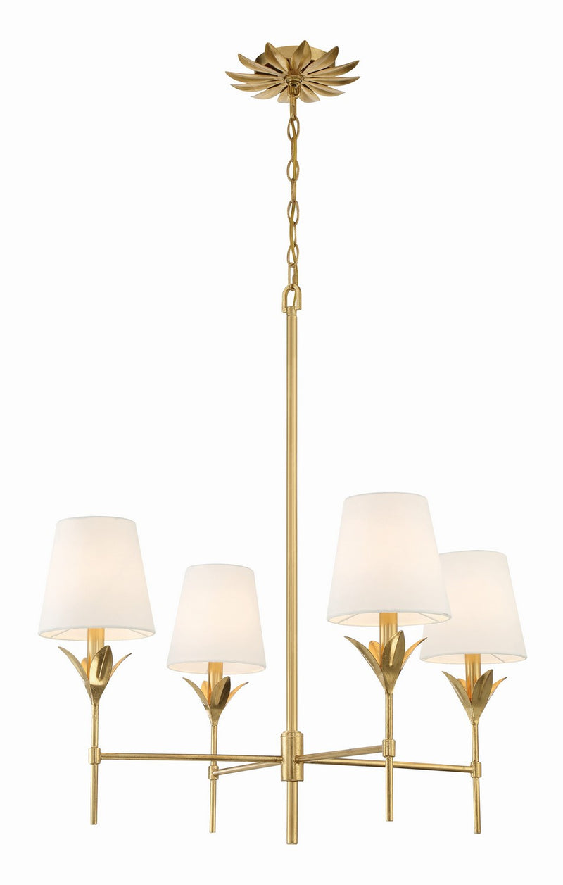 Crystorama 534-GA Broche Four Light Chandelier Antique Gold Alternate Image 2.jpg