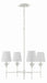 Crystorama 534-MT Broche Four Light Chandelier Matte White Alternate Image.jpg