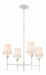 Crystorama 534-MT Broche Four Light Chandelier Matte White Alternate Image 2.jpg