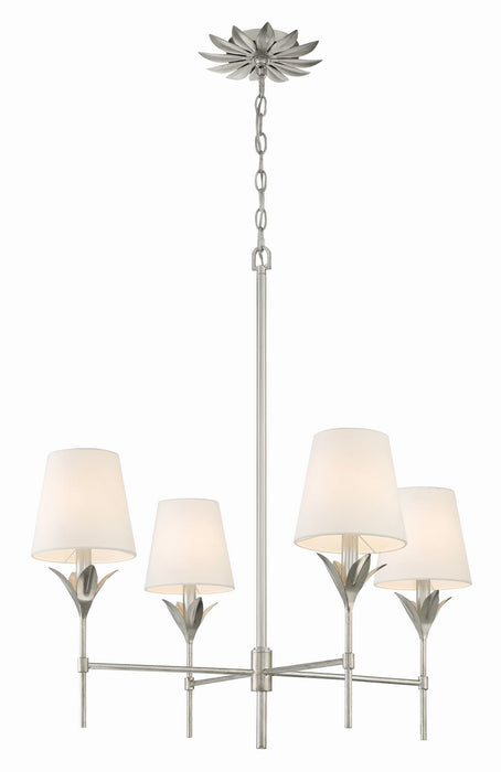 Crystorama 534-SA Broche Four Light Chandelier Antique Silver Alternate Image 2.jpg