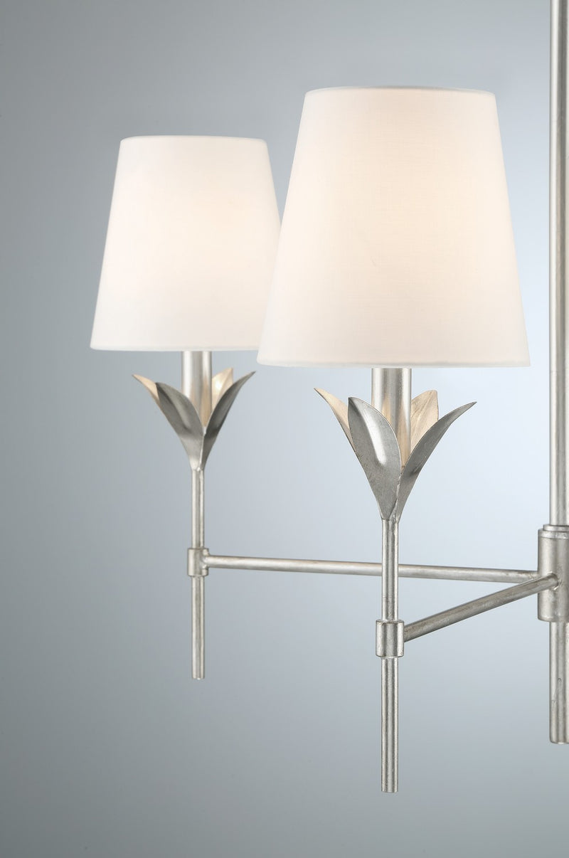 Crystorama 534-SA Broche Four Light Chandelier Antique Silver Alternate Image 4.jpg