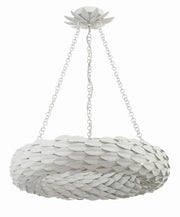 Crystorama 536-MT Broche Six Light Pendant Matte White Alternate Image 2.jpg