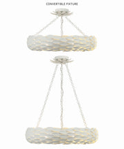 Crystorama 536-MT Broche Six Light Pendant Matte White Alternate Image 4.jpg
